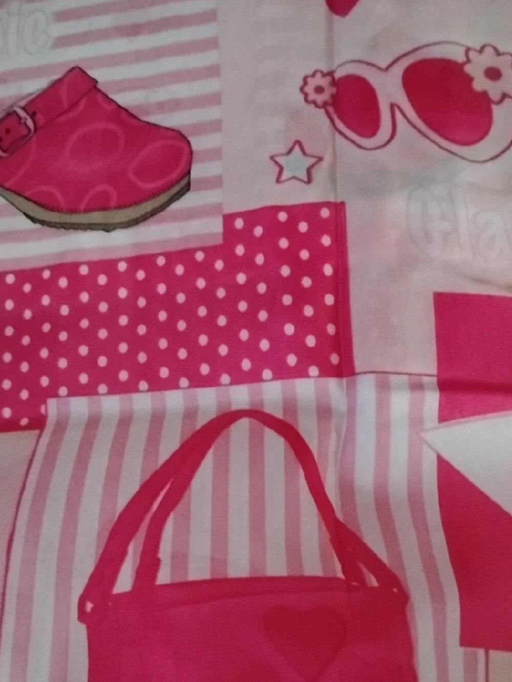 Better Homes And Gardens Hot Pink Glam Cosmetic Shower Curtain Panel